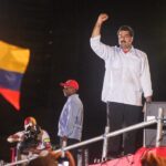 Venezuelan leader Nicolas Maduro at a campaign rally
